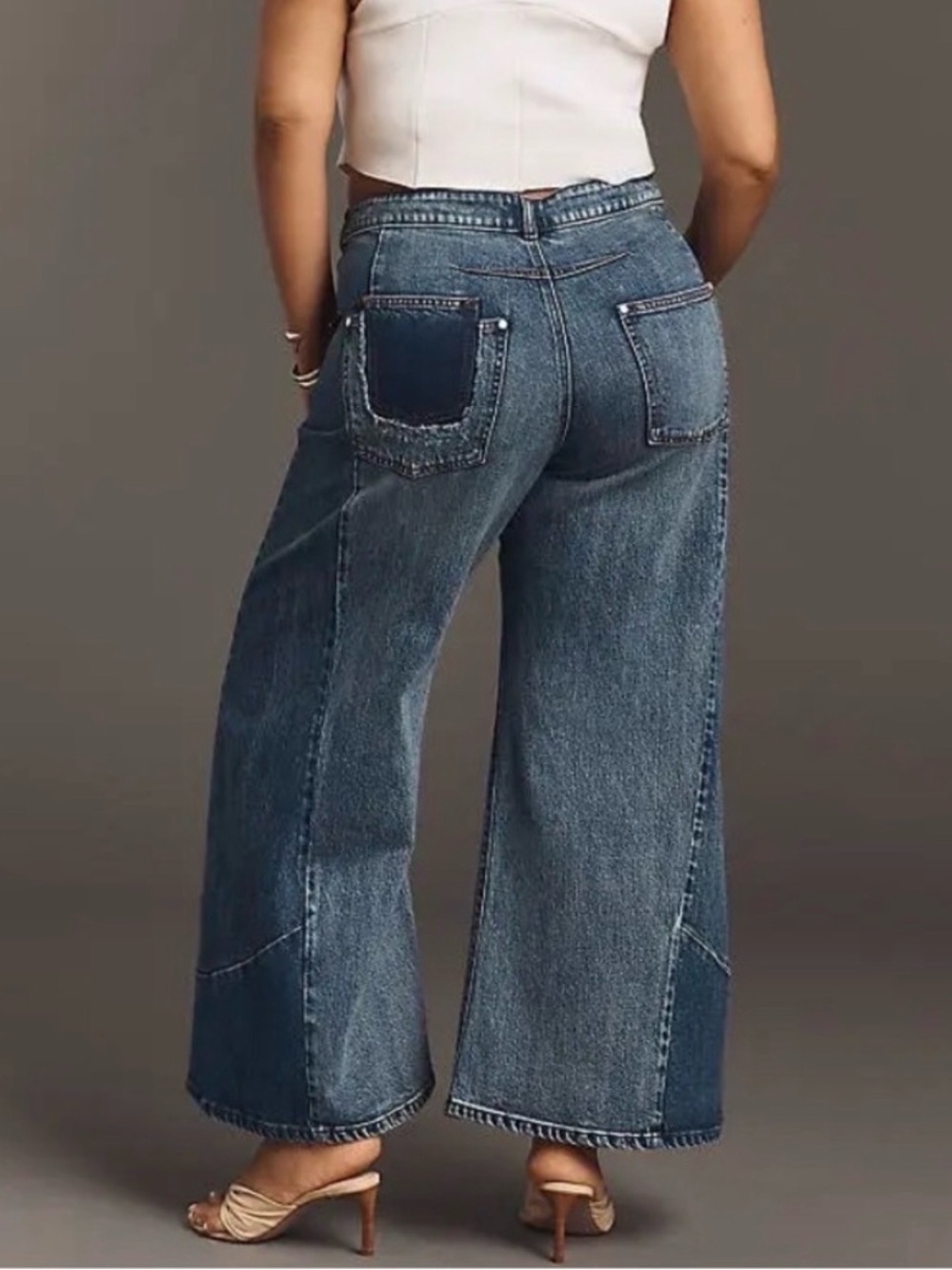 Anthropologie Pilcro The Darien Paneled Wide Leg Flare Jeans - Picture 2 of 5